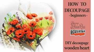 DECOUPAGE for beginners - how to decoupage video Step by step tutorial - decoupage on wood