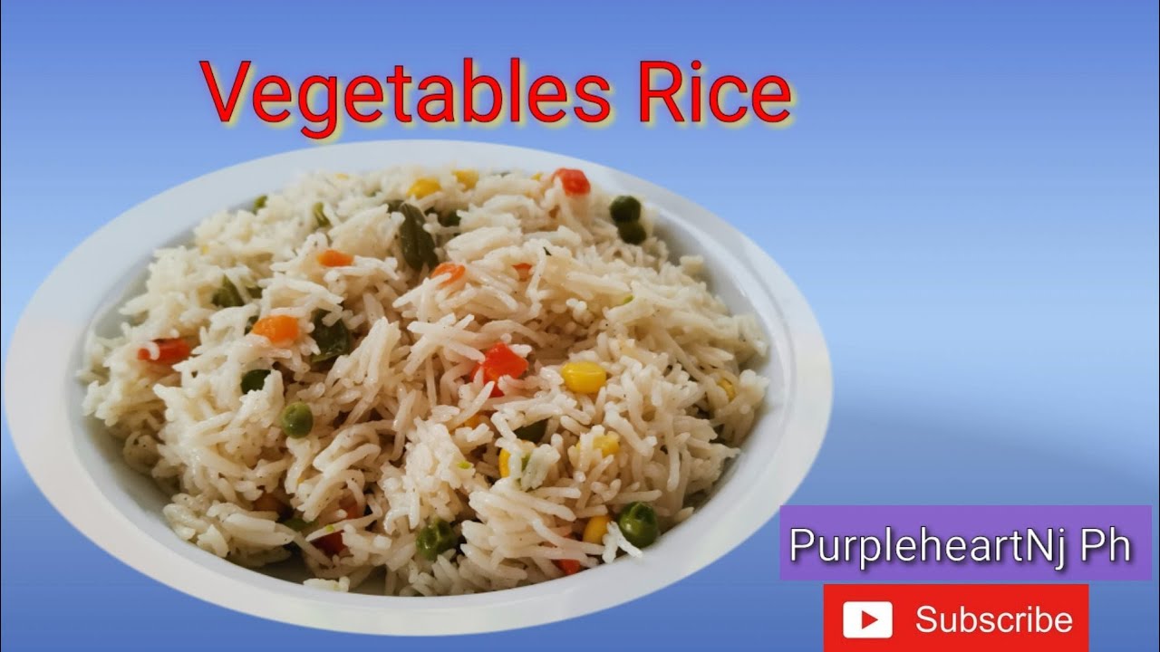 Quick and Easy Vegetables Rice recipe/Fluffy steam vegetable rice