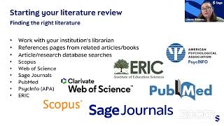 How To Do Research And Get Published Webinar Series. How To Perform A Literature Review