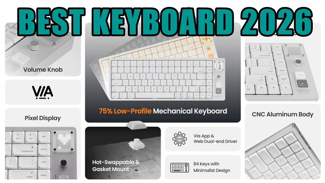 ATK Gear YOGO 75 PRO Low Profile Mechanical Keyboard Review - YouTube