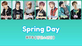 BTS (방탄소년단) – SPRING DAY (봄날) (Color Coded Lyrics/Eng/Rom/Han)
