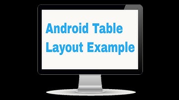 Android Table Layout Example