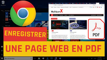 Comment enregistrer une page Web en format PDF ?