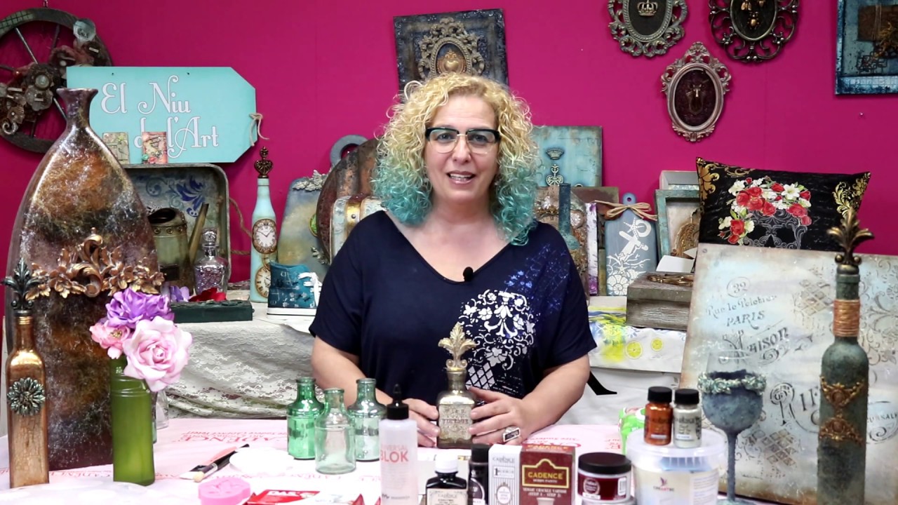 Botellas craqueladas y tapones vintage con Cadence