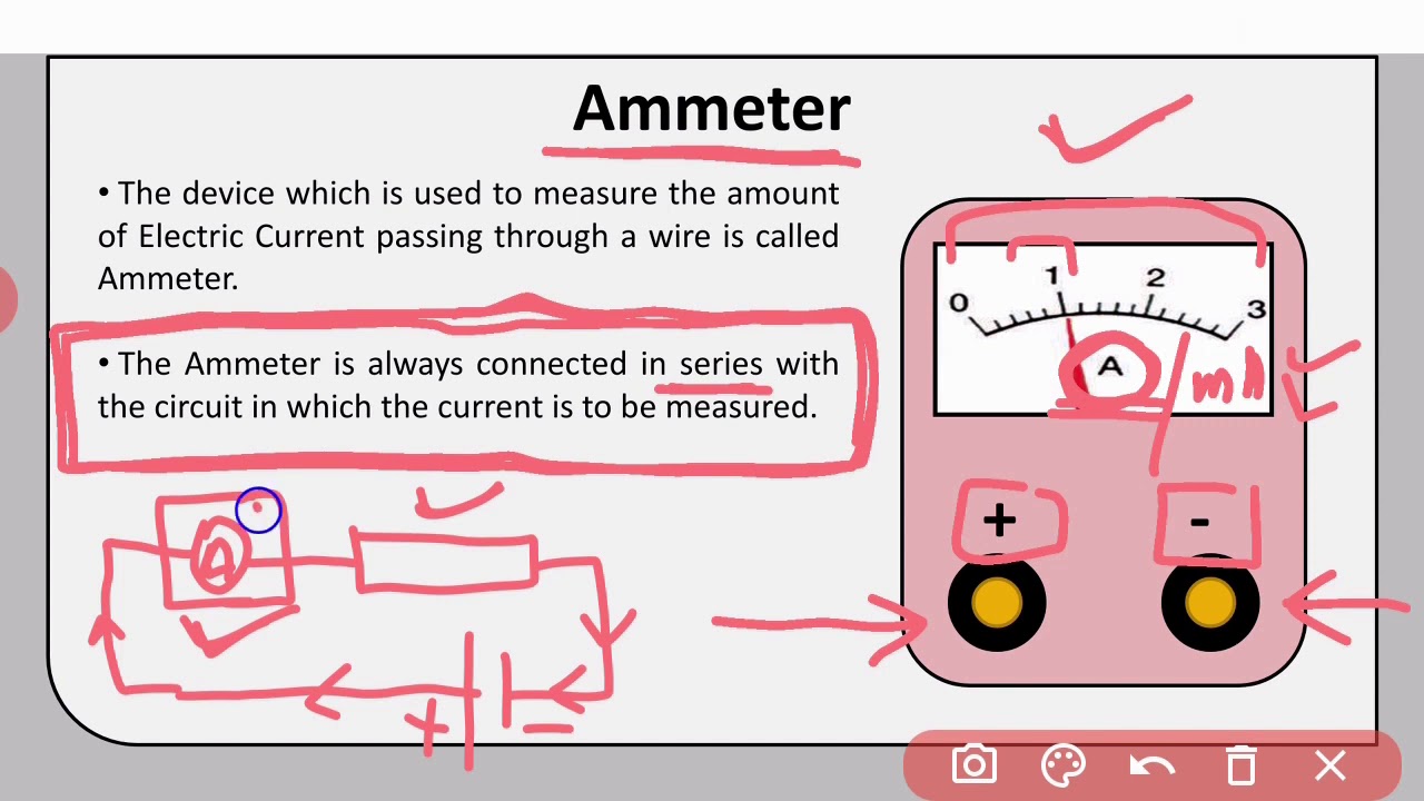 Ammeter Working And Principle Explained In Hindi Class 10 Ammeter Working And Principle Explained In Hindi Class 10