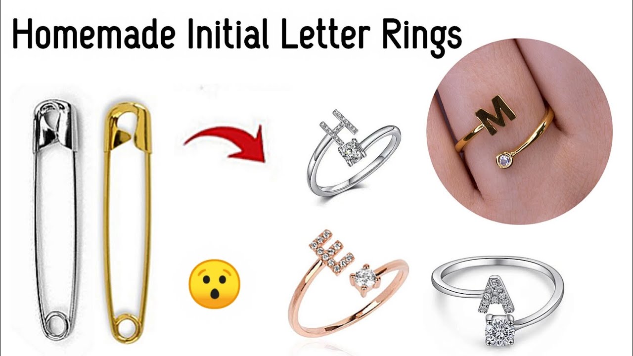 DIY Homemade Initial Letter Rings ππ₯°/how to make ring at home/diy ...