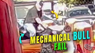 Ring Camera Captured a Person Falling off a Mechanical Bull