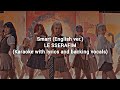 Smart english ver  le sserafim karaoke with lyrics and backing vocals