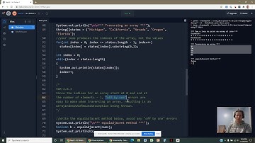 6.2 Traversing Arrays