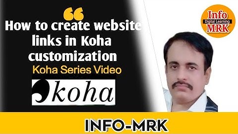 how to create website links on KOHA OPAC customization