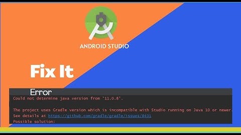 Fix Error Could not determine java version (Android Studio)