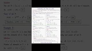 Set Theory: Cardinality and Power of  a Set.