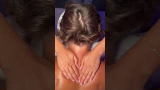 ASMR nape of neck on real client