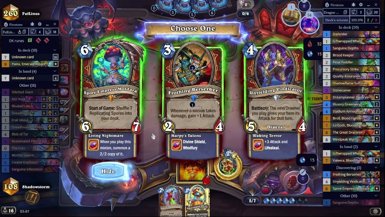 Hearthstone Across the Timeways Dragon Warrior: the battle of the great starts