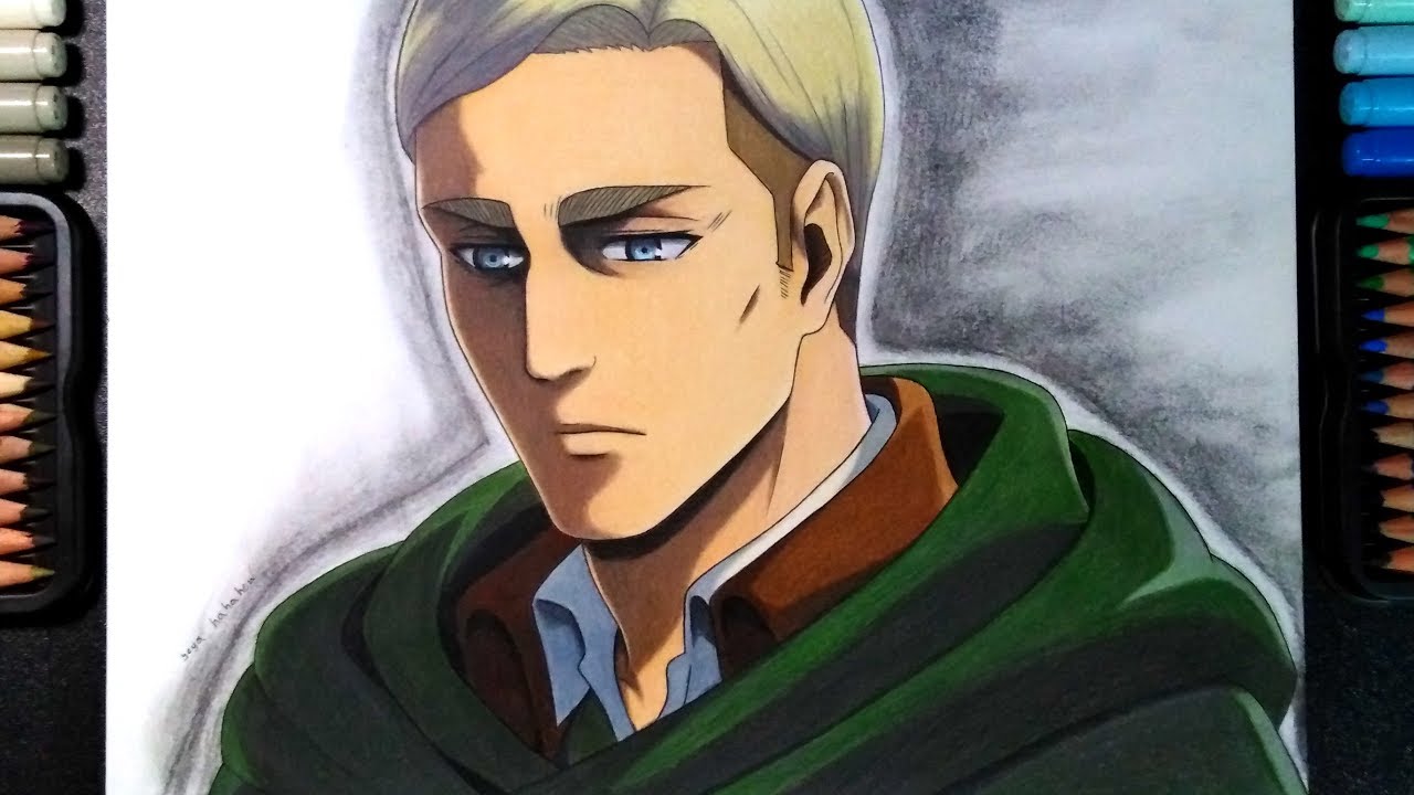 Drawing Erwin Smith Attack on Titan - YouTube