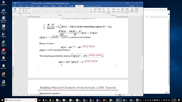1D Particle in the Box: Tunneling Effect