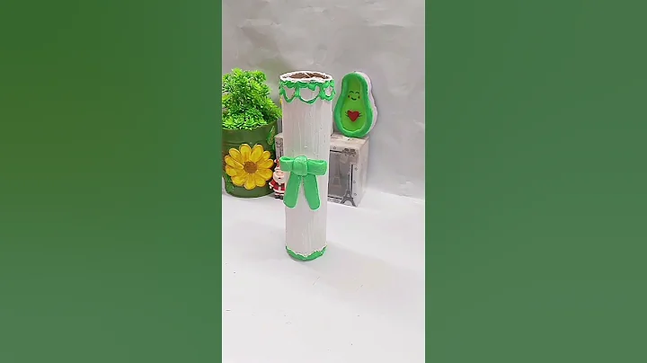 DIY flowers and flower vase 😍 #shorts #short #viral #trending #diy #craft #flowers #vase #art