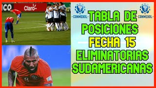 🔥ASI QUEDO LA TABLA DE POSICIONES ELIMINATORIAS SUDAMERICANAS FECHA 15 | ELIMINATORIAS QATAR 2022
