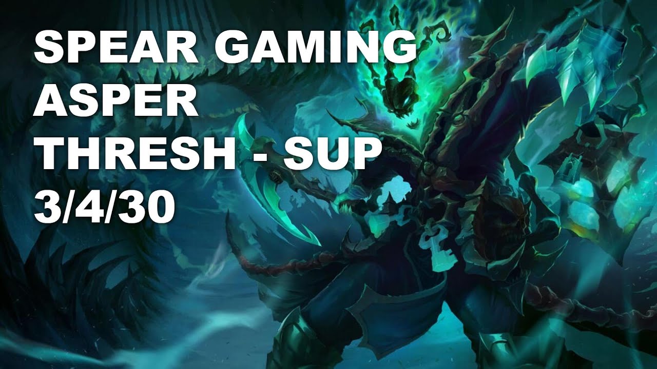Spear Gaming Asper Sup Thresh vs Leona - KR Challenger Rank Game 10.7