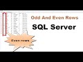 How to find odd and even records in sql server