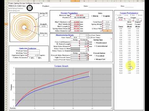 Compression Spring Calculations & Stress Check