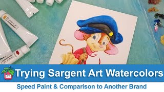 Trying Sargent Art Watercolors | Speed Paint and Comparison to Another Brand