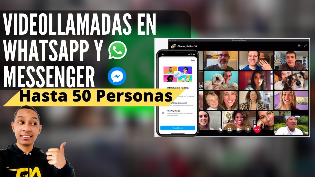 Videollamadas con más de 50 Personas en WhatsApp y Messenger