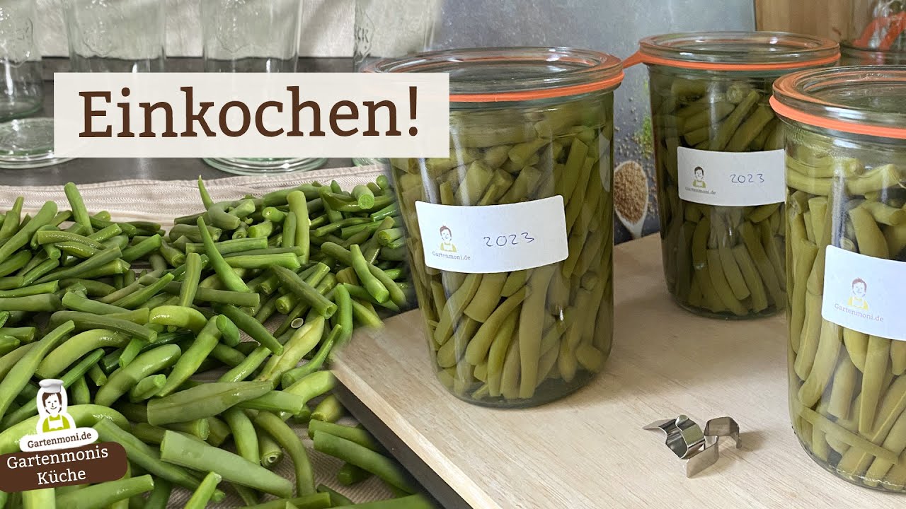 Wie Oma: Bohnen fr den Winter-/Vorrat eingekochen und haltbar machen