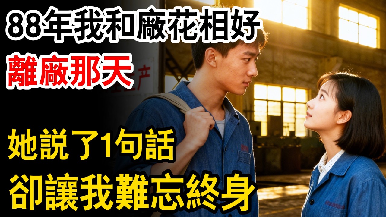 88年我和廠花相好，離廠那天，她説了1句話，卻讓我難忘終身！