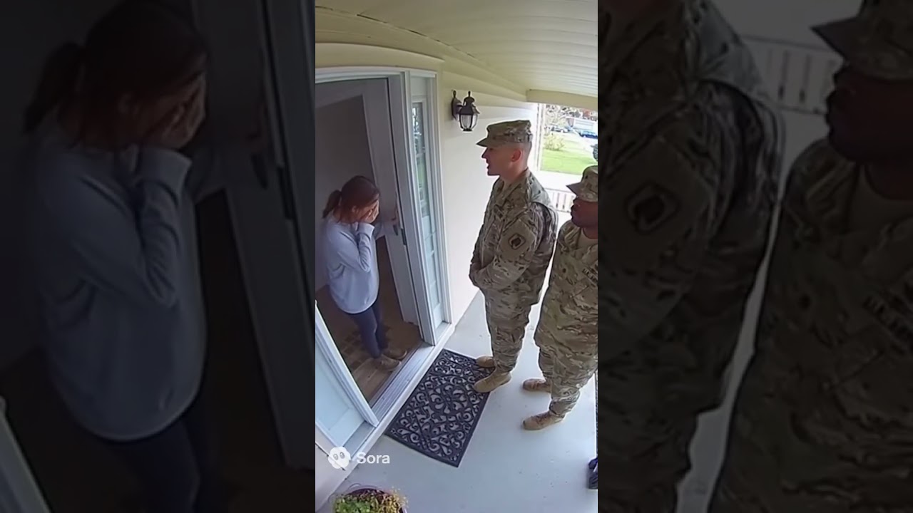 soldiers inform the wife about death in the war  