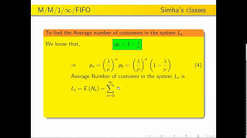 #AnnaUniversity, #PQT, #QueueingModels,#MM1 INFINITE ,Single server Infinite Capacity