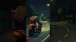 Pixel Night Ride 🌙 Retro Bike Animation #shorts