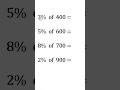 Maths Percentage Short Trick| #maths #mathstricks  #shorts #shortsfeed #shortvideo