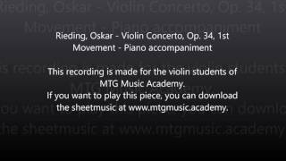 Rieding Oskar Violin Concerto Op 34 1st Movement Piano accompaniment