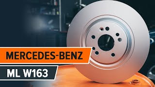 vented and drilled Brake disc change on MERCEDES-BENZ R-Class 2016 - video instructions