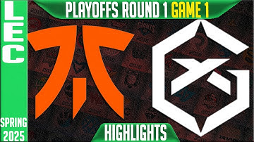 FNC vs GX Highlights Game 1 | Round 1 LEC Playoffs Split 2 2025 | Fnatic vs GiantX G1