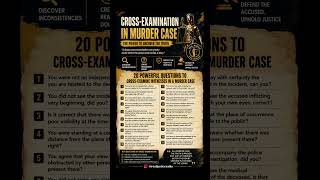 ⚖️ CROSS-EXAMINATION IN MURDER CASES – THE POWER TO UNCOVER THE TRUTH ⚖️