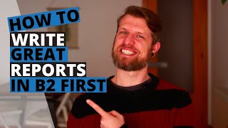 Cambridge B2 First (FCE): How to Write a Report