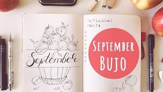 September Bullet Journal - Minimalistic and Rustic