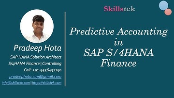 Predictive accounting in SAP S4 HANA Finance | Prediction Ledger in SAP 1809 | 1909