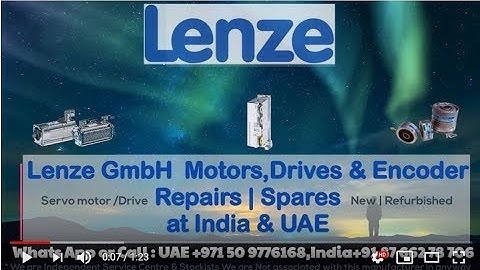 Lenze GmbH Servo Motor Drive Repair locally in India- Encoder/Resolver Install-Align,Adjust