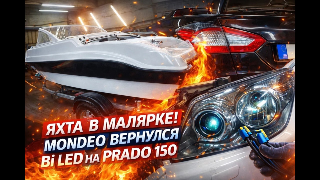 ЯХТА В АВТОМАЛЯРКЕ! MONDEO вернулся! Bi LED на PRADO