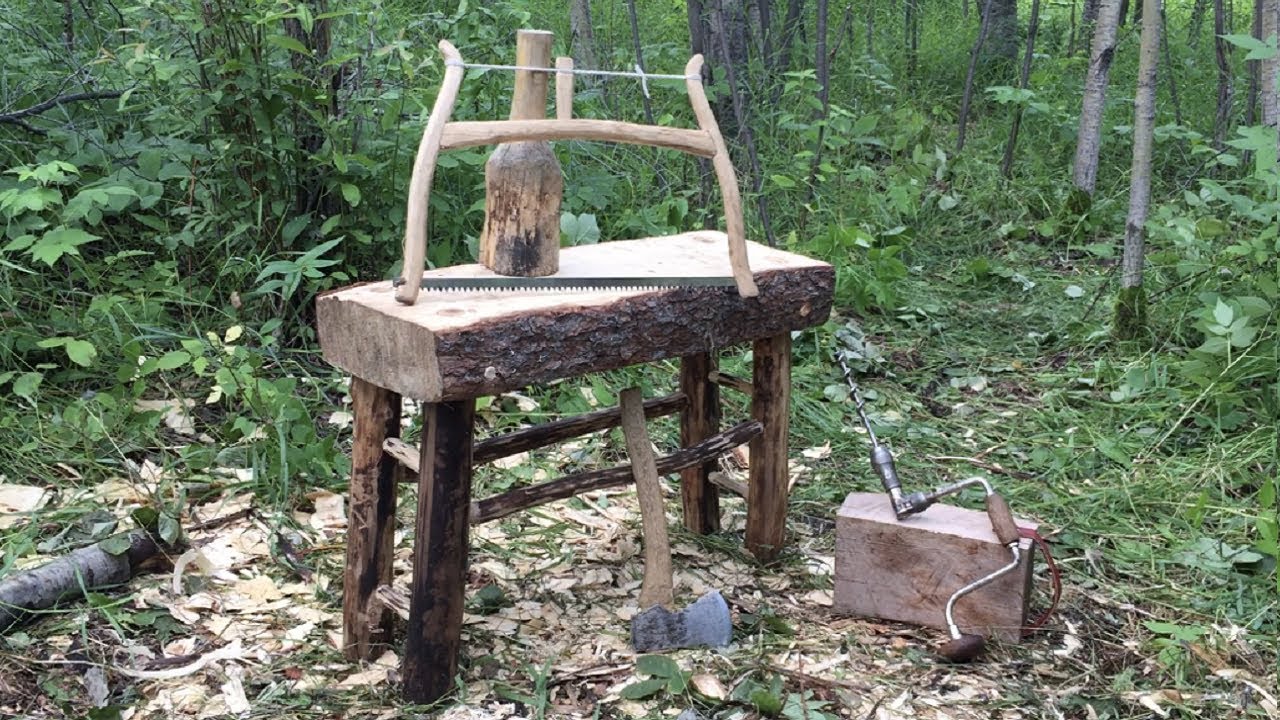 From Tree to Bench Using Only Hand Tools