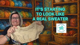 IT’S STARTING TO LOOK LIKE A REAL SWEATER 