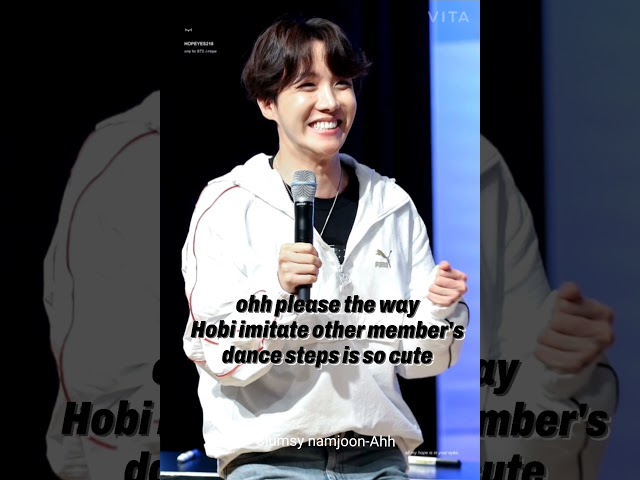 The way Hobi imitates other member's dance steps is so cute ✩ class=