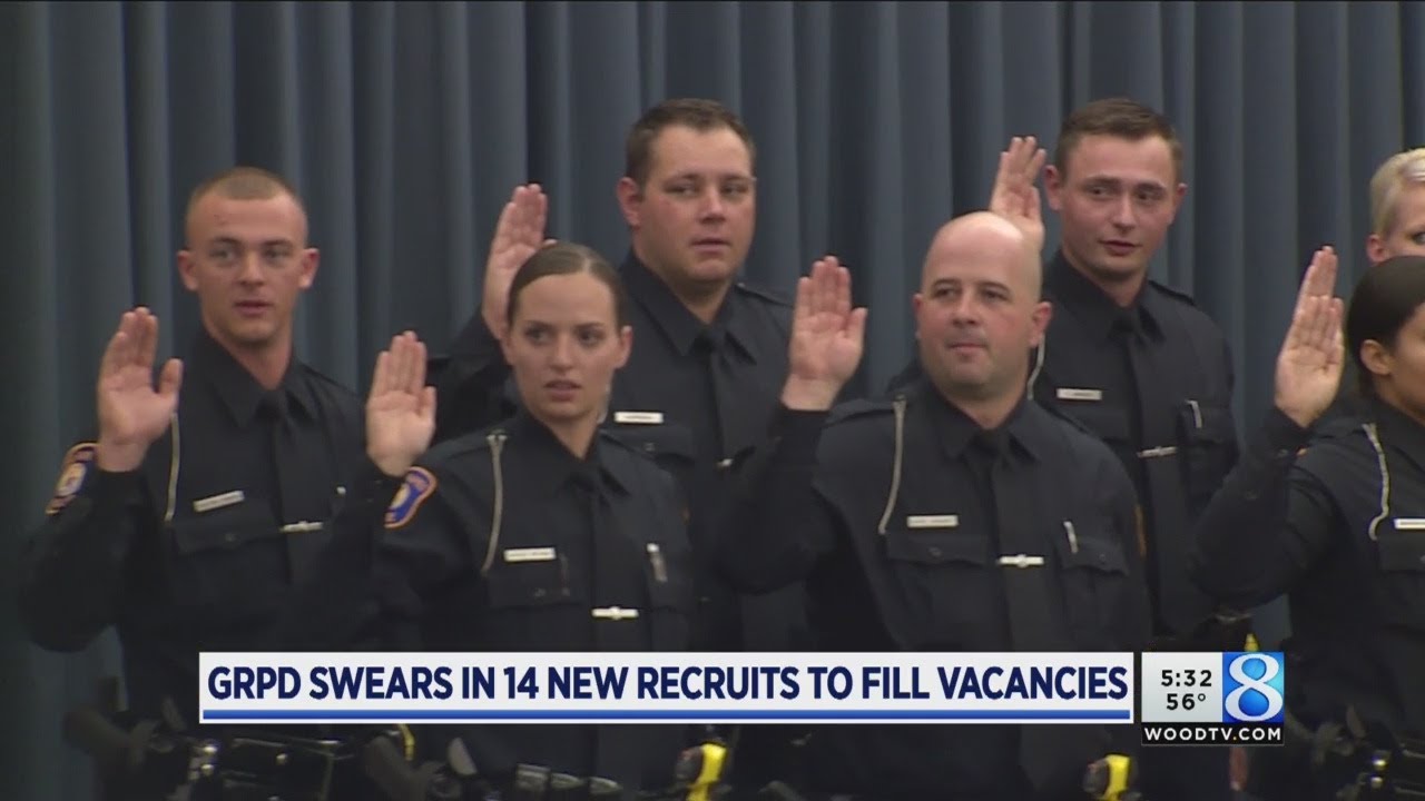 GRPD swears in 14 new officers - YouTube