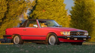 1987 Mercedes-Benz 560SL cold start / test drive