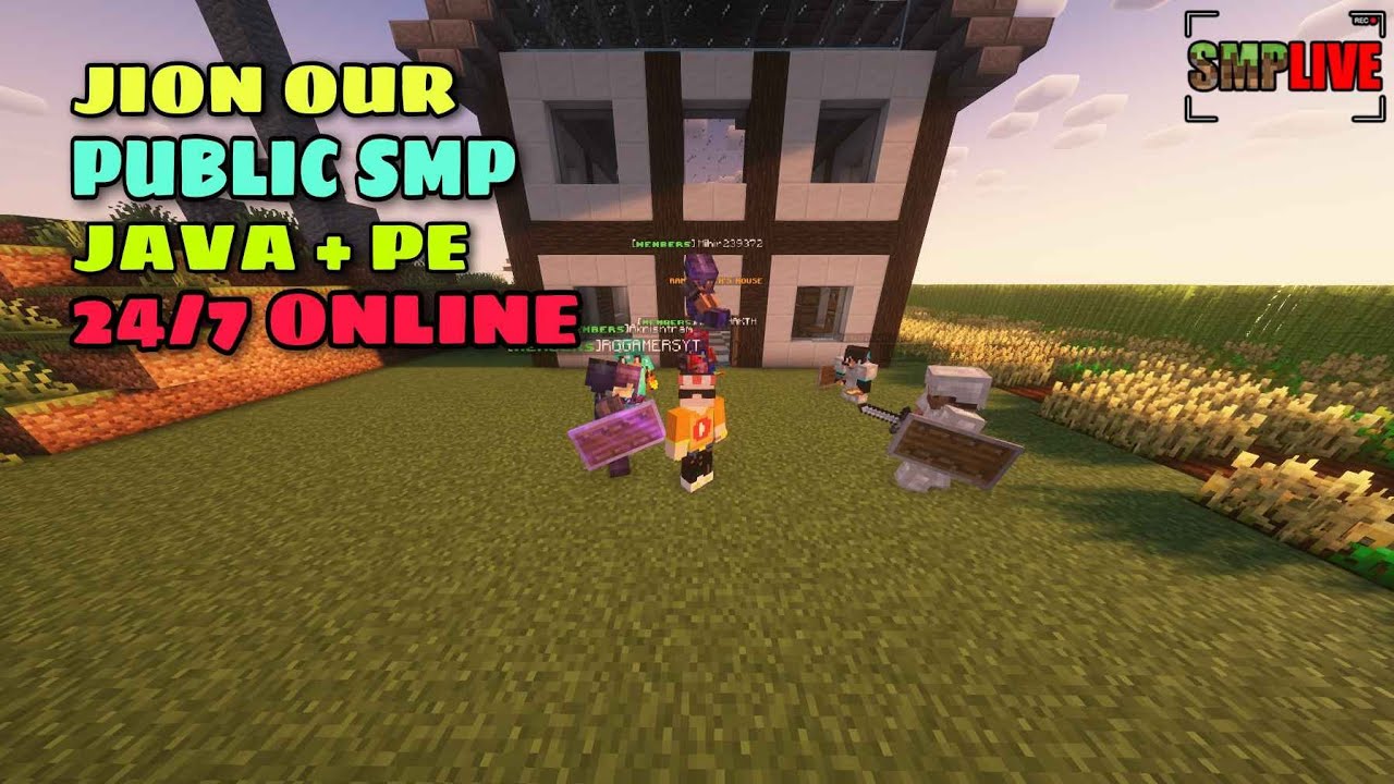 Minecraft Live Public smp || JAVA + PE || Public Smp Live | Minecraft ...