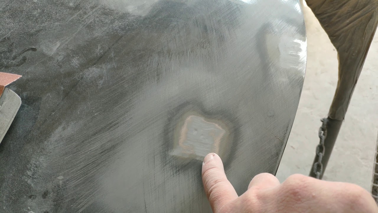 Кузовной ремонт дилетантом, подготовка капота к покраске. - YouTube