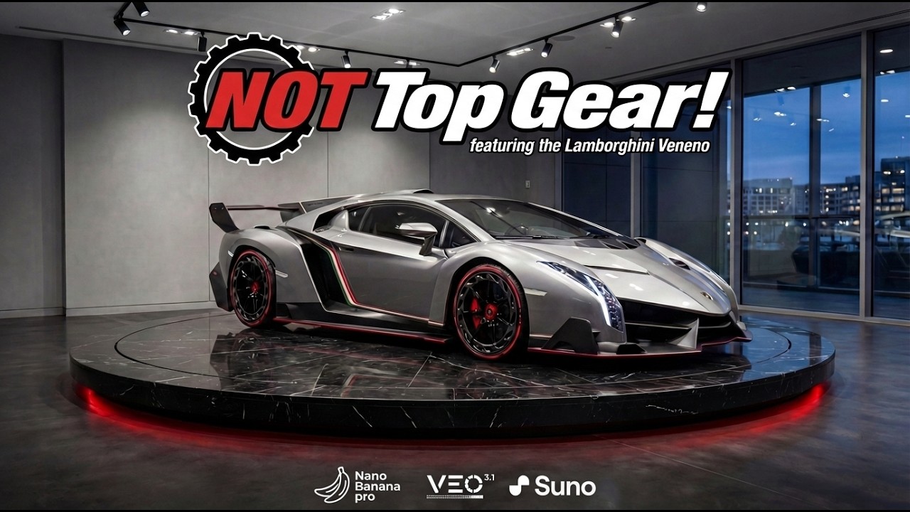 NOT Top Gear!: The $15,000,000 Lamborghini Veneno (AI Cinematic)